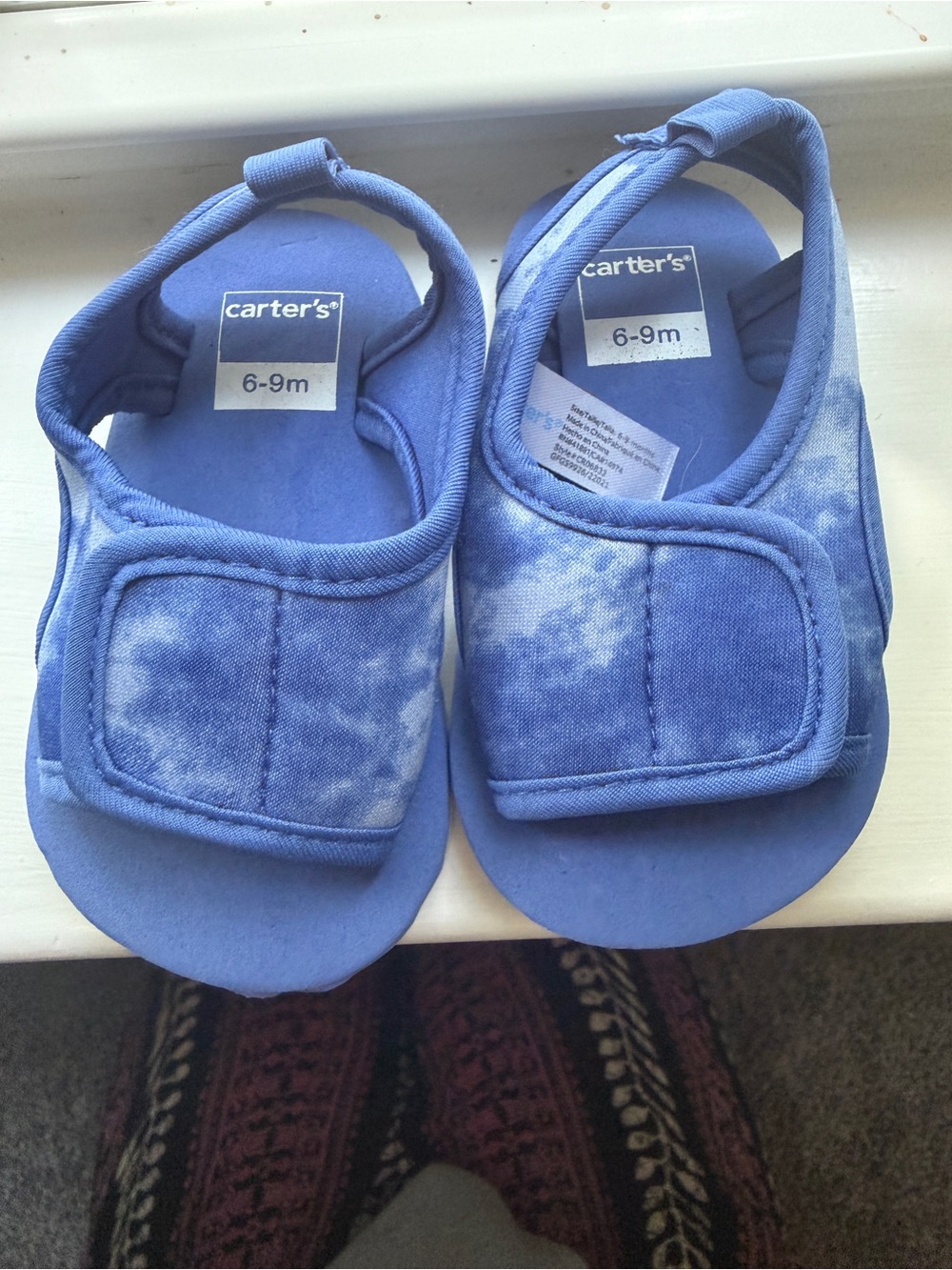 Carter's Blue Tie-Dye Baby Walker Sandals
